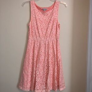 Hidden Heart Pink Lace Dress